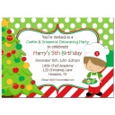 Boy's Christmas Cookie Decorating Invitation