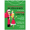 Santa Couple Cocktail Party Invitation