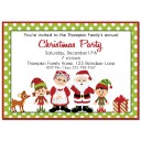 Santa and Mrs. Claus Christmas Invitation