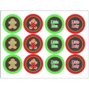 Christmas Gender Reveal Cupcake Toppers - Ginger Kids Collection