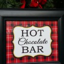 Christmas Plaid "Hot Chocolate Bar" 8x10" Sign 