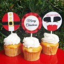 Santa Claus Cupcake Toppers