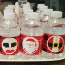 Santa Claus Christmas Water Bottle Labels