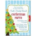 Decorated Christmas Tree Invitation - Christmas Tree in Snow Collection