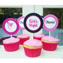 Girl's Night Out Cupcake Toppers