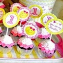 Sunshine Birthday Party Cupcake Toppers 