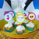 Splash Pool Party Cupcake Toppers - Splish Splash Collection