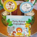 Wild Animal Zoo Tent Style Food and Drink Labels
