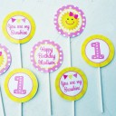Sunshine Birthday Party Cupcake Toppers