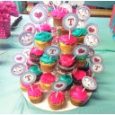 Ice Skating Love Cupcake Toppers