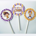 Cheerleader Football Player Cupcake Toppers