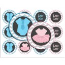 Ties and Tutus Cupcake Toppers