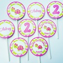 Girl Turtle Cupcake Toppers