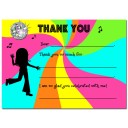 Neon Dance Party Thank You Note