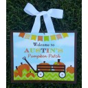 Pumpkin Patch Personalized Door Sign