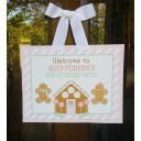 Christmas Gingerbread House Decorating Party Door Sign 