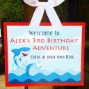Shark Party Door Sign 