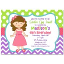 Easter Party Girl Invitation