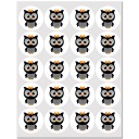 Halloween Girl Owl 2"  Party Circles 