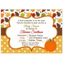 Fall Leaves and Pumpkin Invitation