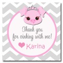 Pig Princess Party Favor Tag