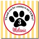 Puppy Dog Birthday Party Favor Tags