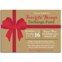 Favorite Things Red Bow Party Invitation - Christmas Favorite Things Collection