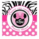Minnie Mouse Silhouette Glam Favor Tags 