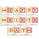 Fire Truck "Happy Birthday" Banner - Firefighter Bunting