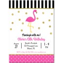 Pink Flamingo Party Invitation