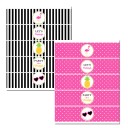 Pink Flamingo Party Water Labels 