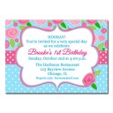 Floral Party Invitation - Shabby Chic Sweet