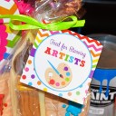 Painting Art Party Favor Tags
