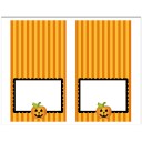 Halloween Jack-O-Lantern Tent Style Food and Drink Labels 