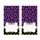 Halloween Chandelier Purple Lime Tent Style Food Labels