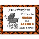 Halloween Baby Shower Door Sign 