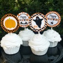 Halloween Party Cupcake Toppers