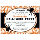 Orange Damask with Spiders 