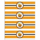 Halloween Pumpkin Water Bottle Labels