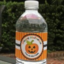 Halloween Pumpkin Water Bottle Labels