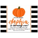 Pumpkin Stripe Invitation