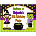 Witch and Frankenstein Personalized Door Sign 