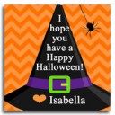 Spider Witch Hat Halloween Party Favor Tags