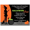 Witch Silhouette with Cauldron Invitation