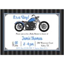 Motorcycle Party Invitation - Blue