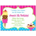 Ice Cream Sundae Invitation - Ice Cream Brights