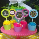 Amusement Park Ticket Birthday Party Cupcake Toppers - Amusement Park Chalkboard Collection