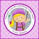 Girl's Rock Climbing Personalized Favor Tags