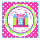 Castle Bounce House Favor Tags - Posh Princess Collection