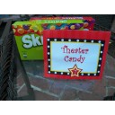 Red Carpet Movie Party Tent Style Food Labels